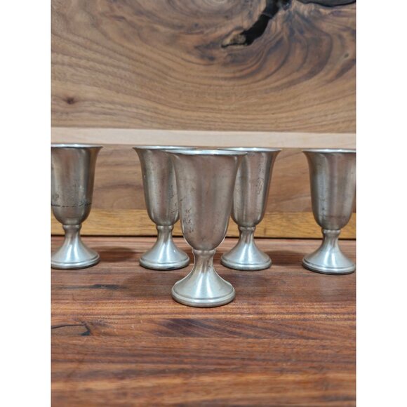 Lot of 5 International Small Pewter Goblets - Picture 2 of 7